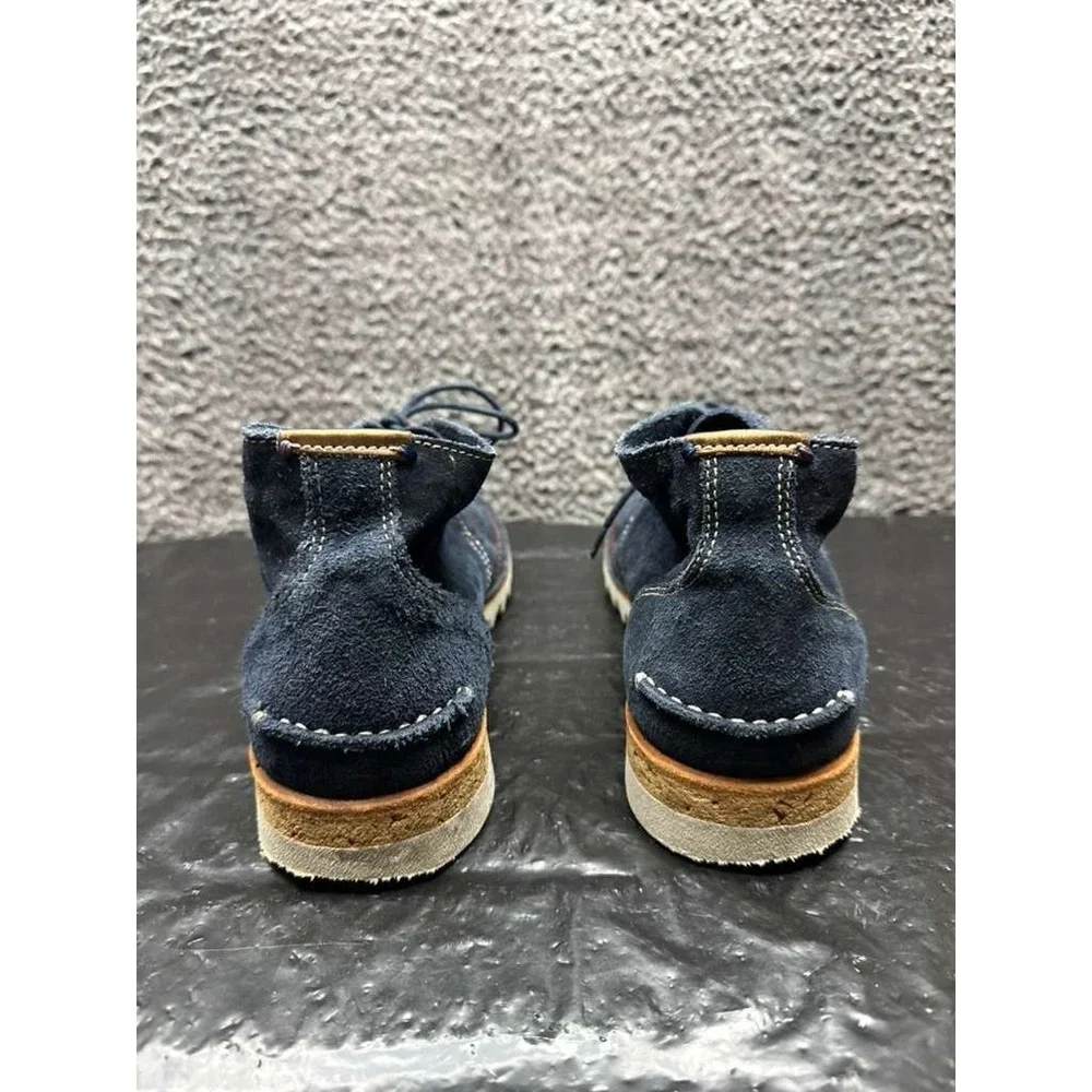 Paul Smith Jeans Suede Leather‎ Lace-Up Chukka Boot Navy Blue Mens Size 41 EU